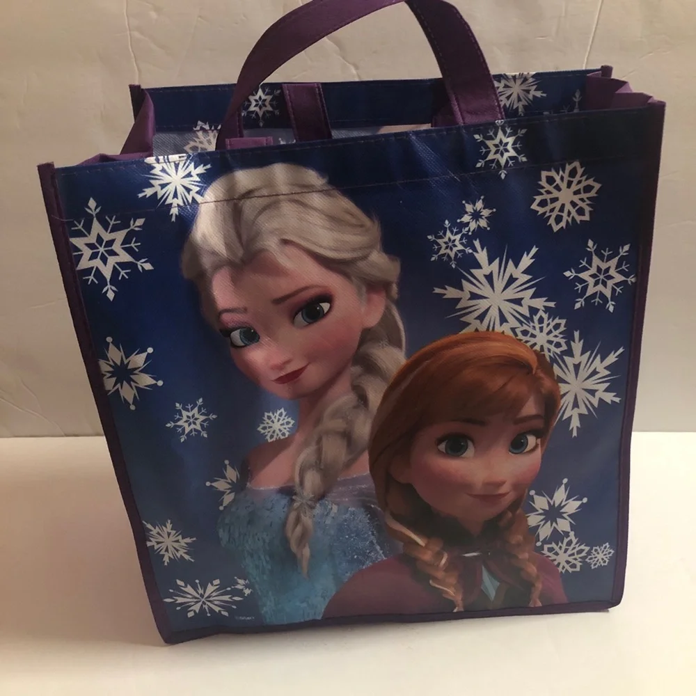 Disney Frozen Elsa and Anna Purple Grocery Bag